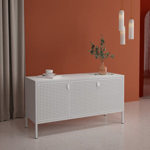 Fernsehschrank Castelli 114 x 40 x 60 cm staal [en.casa] - premiumXL