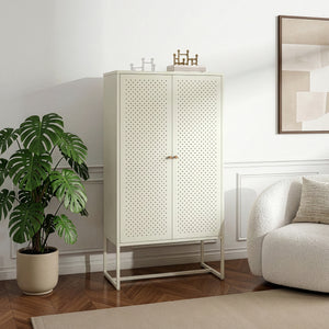 Woonkamerkast Viitasaari commode 150x80x40 cm crèmewit [en.casa] 
