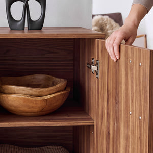 Sideboard Kilmandar 150x40x79 cm walnootlook [en.casa]