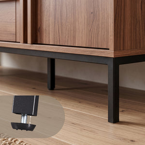 Sideboard Kilmandar 150x40x79 cm walnootlook [en.casa]