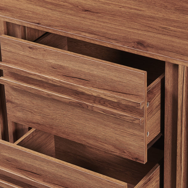 Sideboard Kilmandar 150x40x79 cm walnootlook [en.casa]