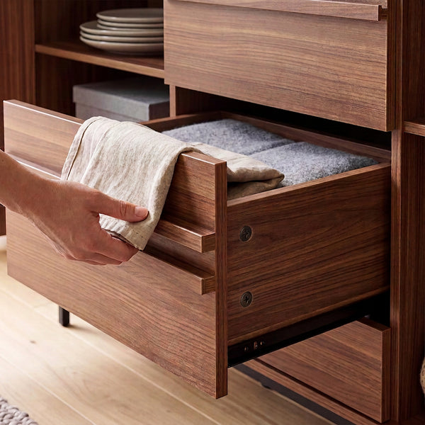 Sideboard Kilmandar 150x40x79 cm walnootlook [en.casa]