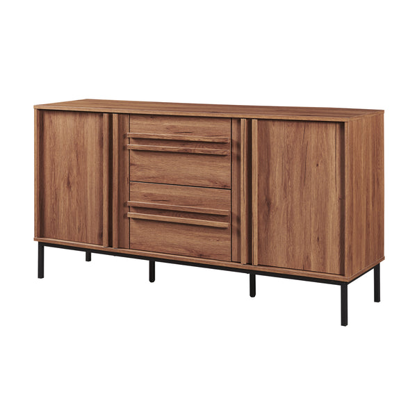 Sideboard Kilmandar 150x40x79 cm walnootlook [en.casa]