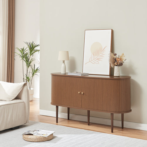 Sideboard Mapia dressoir walnootkleurig [en.casa]