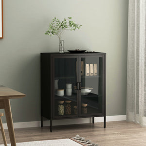 Sideboard Fauske met glazen deuren in verschillende kleuren [en.casa] - premiumXL