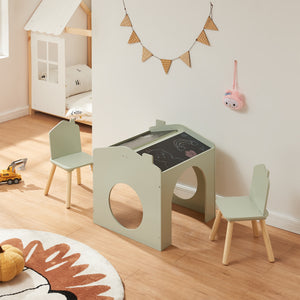 Kindertafelset Romso zitgroep met 2 stoelen huisdesign [en.casa]