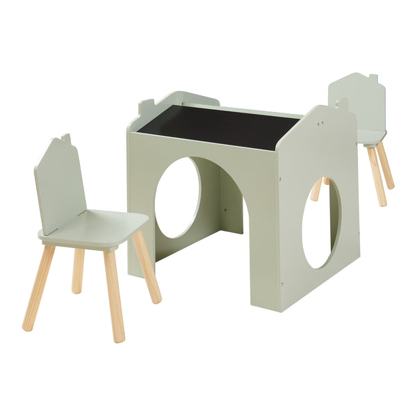 Kindertafelset Romso zitgroep met 2 stoelen huisdesign [en.casa]