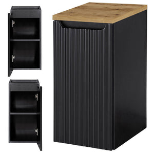 Wastafelonderkast met wastafelblad met 1 deur Newport [en.casa]