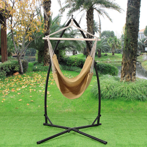 Katoenen hangstoel met standaard staal 205x110x110 cm - 3 varianten