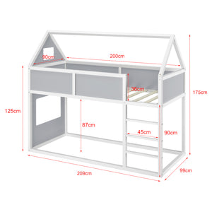 Kinderbed hoogslaper incl. matras 209x99x175 cm - verschillende kleuren