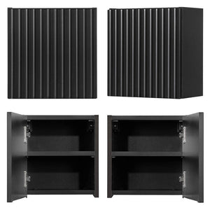 Badkamerkast Newport zwart [en.casa]