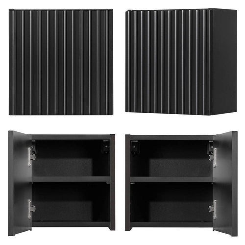 Badkamerkast Newport zwart [en.casa]