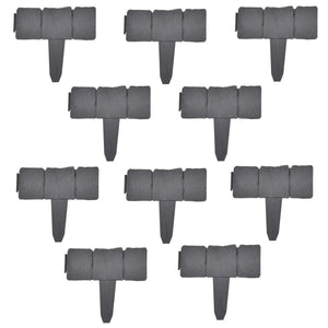 Borderrand palissade kunststof donkergrijs steenlook - verschillende maten