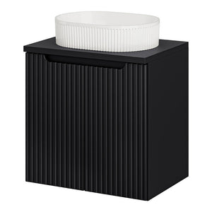 Wastafelonderkast met wastafel Newport Black [en.casa]