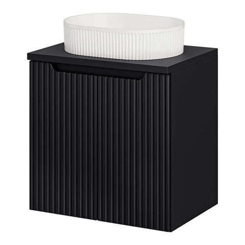 Wastafelonderkast met wastafel Newport Black [en.casa]