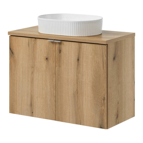 Wastafelonderkast Newport met wastafel 80x71x40 cm badkamermeubelset [en.casa]