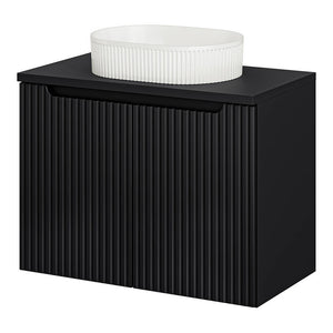 Wastafelonderkast met wastafel Newport Black [en.casa]