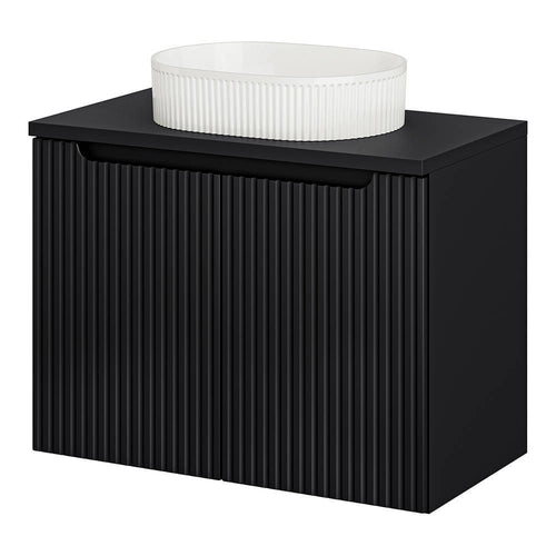 Wastafelonderkast met wastafel Newport Black [en.casa]