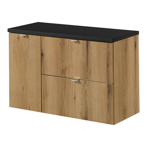 Wastafelonderkast Newport met deur en lades [en.casa]