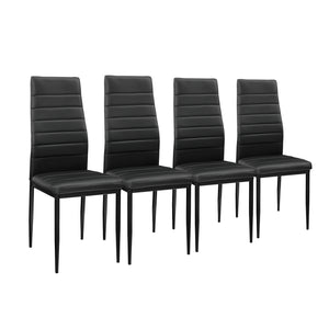 Eetkamerset eethoek Porvoo 5-delig gehard glas tafel met stoelen - verschillende kleuren